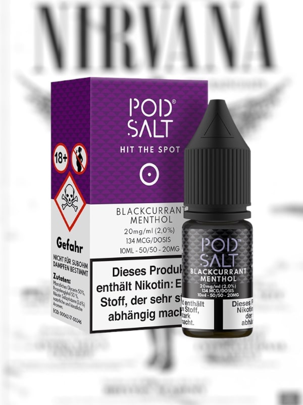 Black Currant Menthol 10 ml Nikotinsalzliquid - Pod Salt